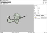 Swoosh Jay Embroidery File 6 Sizes