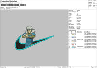 Swoosh Tobirama Embroidery File 5 sizes