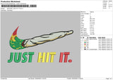 Swoosh Just Hit It Embroidery File 4 size