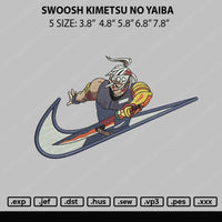 Swoosh Kimetsu No Yaiba Embroidery File 5 sizes