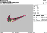 Swoosh Lelouch Embroidery File 5 sizes