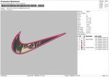 Swoosh Lelouch Embroidery File 5 sizes