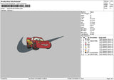 Swoosh Mcqueen 01 Embroidery File 6 sizes