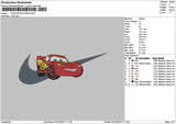Swoosh Mcqueen 01 Embroidery File 6 sizes