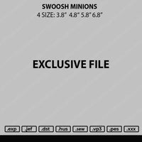 Swoosh Minion Embroidery File 4 sizes