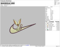 Swoosh Momo Embroidery File 4 size