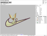 Swoosh Momo Embroidery File 4 size