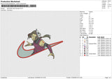 Swoosh Neji H Embroidery File 6 sizes