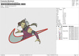 Swoosh Neji H Embroidery File 6 sizes