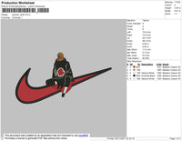 Swoosh Obito Embroidery File 4 size