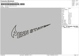 Swoosh Penntext Embroidery File 6 sizes