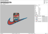 Swoosh Pepsi Embroidery File 6 sizes