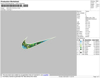 Swoosh Piccolo Embroidery File 4 size