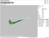 Swoosh Piccolo Embroidery File 4 size