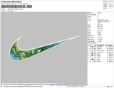 Swoosh Piccolo Embroidery File 4 size