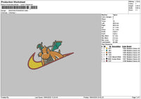 Swoosh Pokeroe Embroidery File 6 sizes
