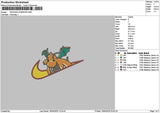 Swoosh Pokeroe Embroidery File 6 sizes