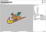 Swoosh Pokeroe Embroidery File 6 sizes