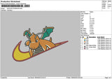 Swoosh Pokeroe Embroidery File 6 sizes