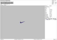 Swoosh Satin Embroidery File 6 sizes