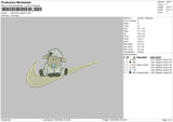 Swoosh Sheep 01 Embroidery File 6 sizes