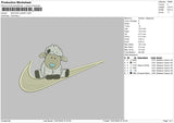 Swoosh Sheep 01 Embroidery File 6 sizes