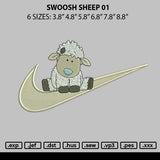 Swoosh Sheep 01 Embroidery File 6 sizes