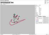 Swoosh Silveon Embroidery File 6 sizes