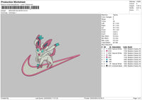 Swoosh Silveon Embroidery File 6 sizes