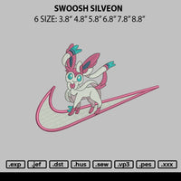 Swoosh Silveon Embroidery File 6 sizes