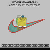 Swoosh Spongebob 03 Embroidery File 6 sizes