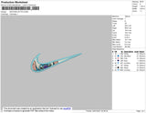 Swoosh Stitch Embroidery File 4 size