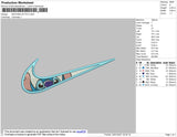 Swoosh Stitch Embroidery File 4 size