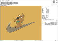 Swoosh Scooby01 Embroidery File 6 sizes