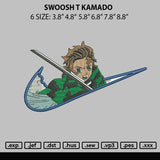 Swoosh T Kamado Embroidery File 6 sizes