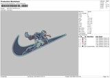 Swoosh Venom Embroidery File 6 sizes