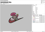 Swoosh Wanda Embroidery File 4 sizes