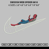 Swoosh Web Spider 0810 Embroidery File 6 sizes