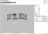 Nike Swoosh Rap Embroidery File 6 sizes