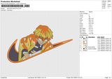 Swoosh Zenitsu Embroidery File