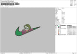 Swoosh Joker Embroidery File 6 sizes