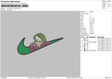 Swoosh Joker Embroidery File 6 sizes