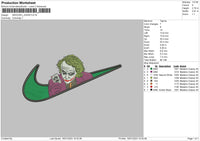 Swoosh Joker Embroidery File 6 sizes