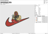 Swoosh Kane Embroidery File 6 sizes