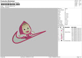 Swoosh Masha01 Embroidery File 6 sizes