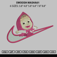 Swoosh Masha01 Embroidery File 6 sizes