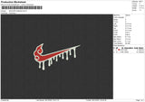 Swoosh Akatsuki Drip Embroidery File 4 size