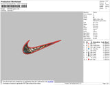 Swoosh Goku V1 Embroidery File 4 size