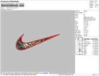 Swoosh Goku V1 Embroidery File 4 size