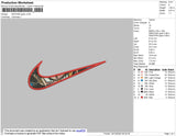 Swoosh Goku V1 Embroidery File 4 size